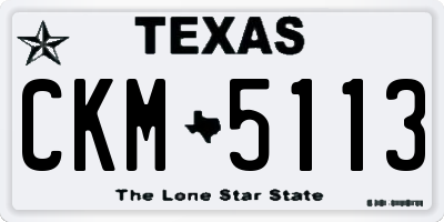 TX license plate CKM5113