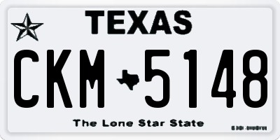 TX license plate CKM5148