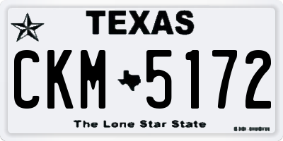 TX license plate CKM5172