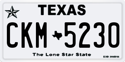 TX license plate CKM5230