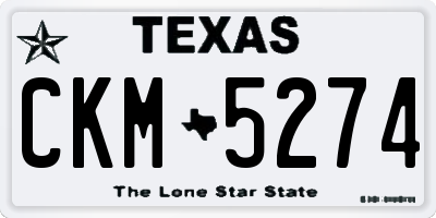 TX license plate CKM5274