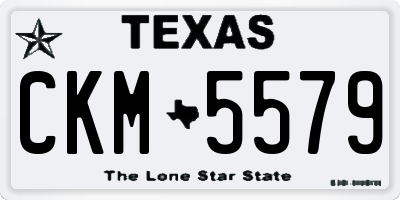 TX license plate CKM5579