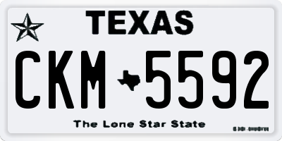 TX license plate CKM5592