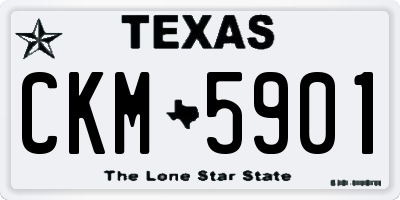 TX license plate CKM5901