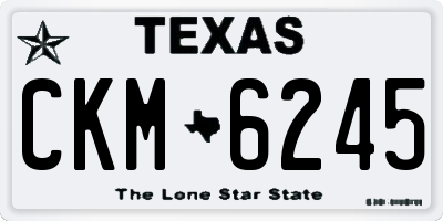 TX license plate CKM6245