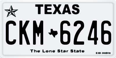 TX license plate CKM6246