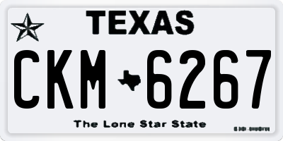 TX license plate CKM6267
