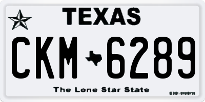 TX license plate CKM6289