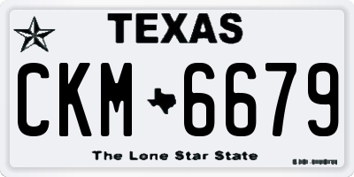 TX license plate CKM6679