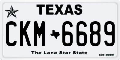 TX license plate CKM6689