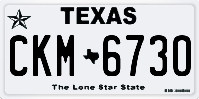 TX license plate CKM6730