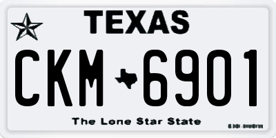 TX license plate CKM6901