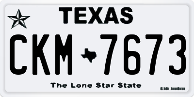 TX license plate CKM7673