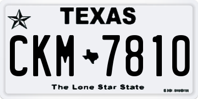 TX license plate CKM7810