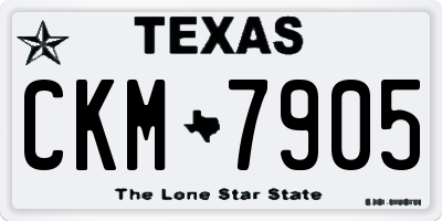 TX license plate CKM7905
