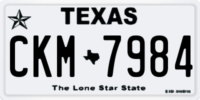 TX license plate CKM7984