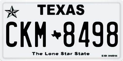 TX license plate CKM8498