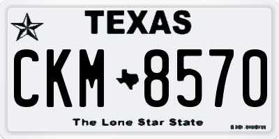 TX license plate CKM8570