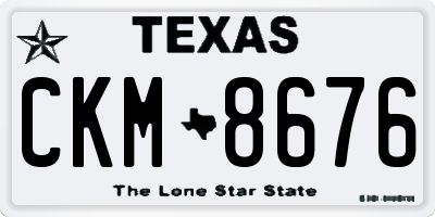 TX license plate CKM8676