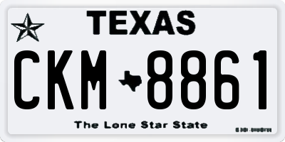 TX license plate CKM8861