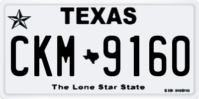 TX license plate CKM9160