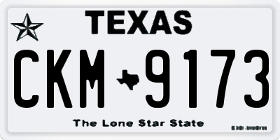 TX license plate CKM9173