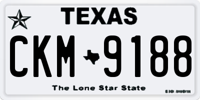 TX license plate CKM9188