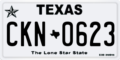 TX license plate CKN0623