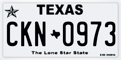 TX license plate CKN0973