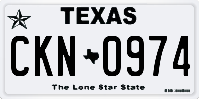 TX license plate CKN0974