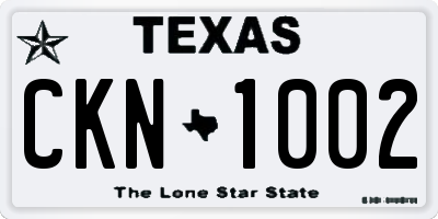 TX license plate CKN1002