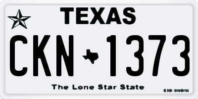 TX license plate CKN1373