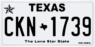 TX license plate CKN1739