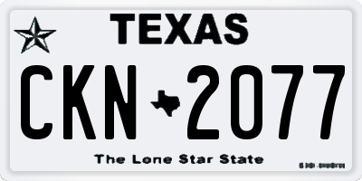TX license plate CKN2077