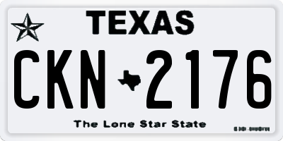 TX license plate CKN2176