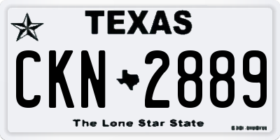 TX license plate CKN2889