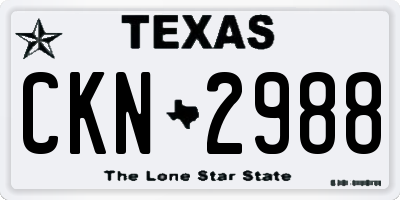 TX license plate CKN2988