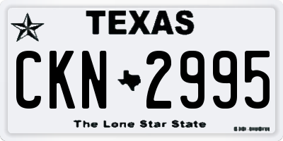 TX license plate CKN2995