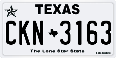 TX license plate CKN3163
