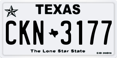 TX license plate CKN3177