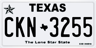 TX license plate CKN3255