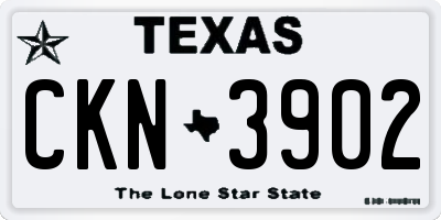 TX license plate CKN3902