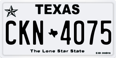 TX license plate CKN4075