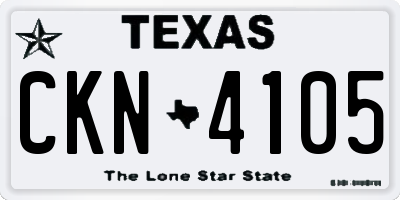 TX license plate CKN4105