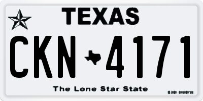TX license plate CKN4171