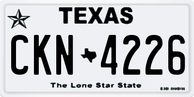 TX license plate CKN4226