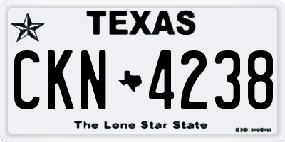 TX license plate CKN4238