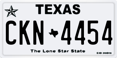 TX license plate CKN4454