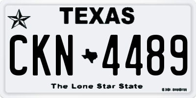 TX license plate CKN4489