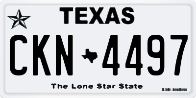 TX license plate CKN4497